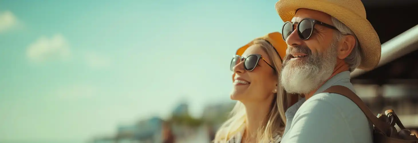 Ehepaar genießt Urlaub am Strand