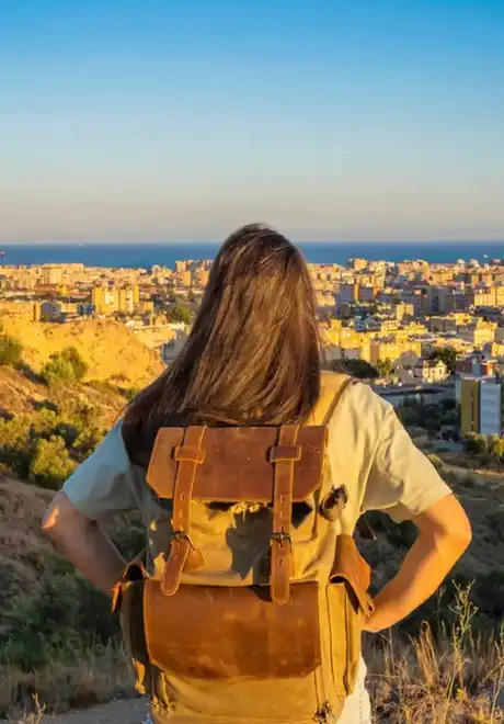 Ausblick auf Malaga bei Sonnenuntergang