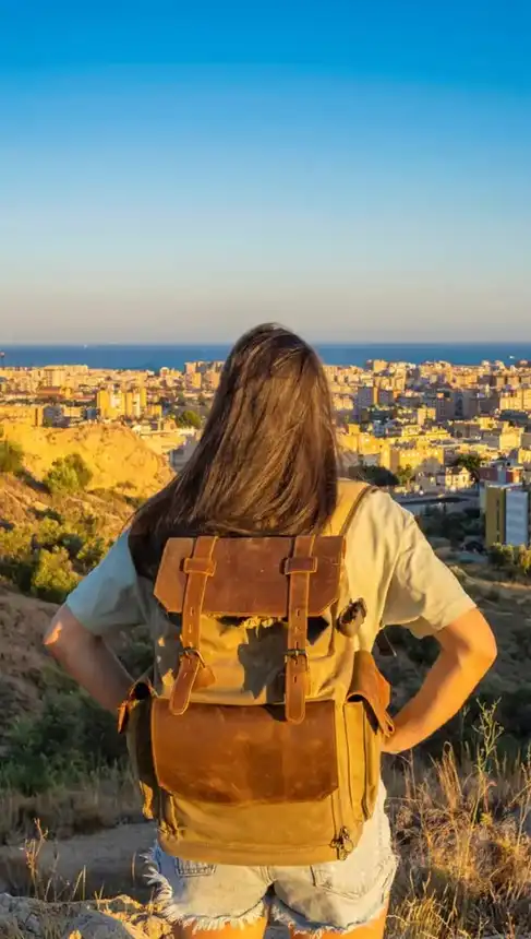 Ausblick auf Malaga bei Sonnenuntergang