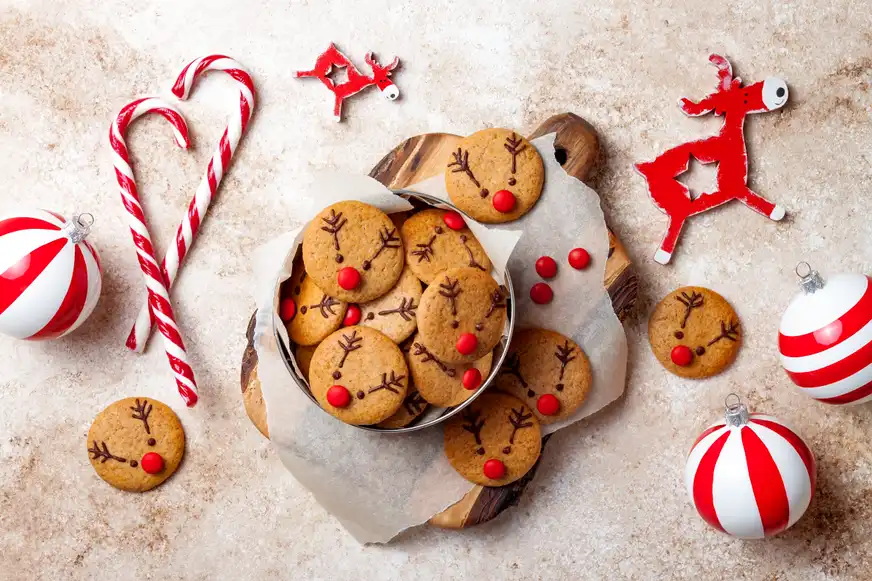 Reindeer Cookies mit Peanut Butter