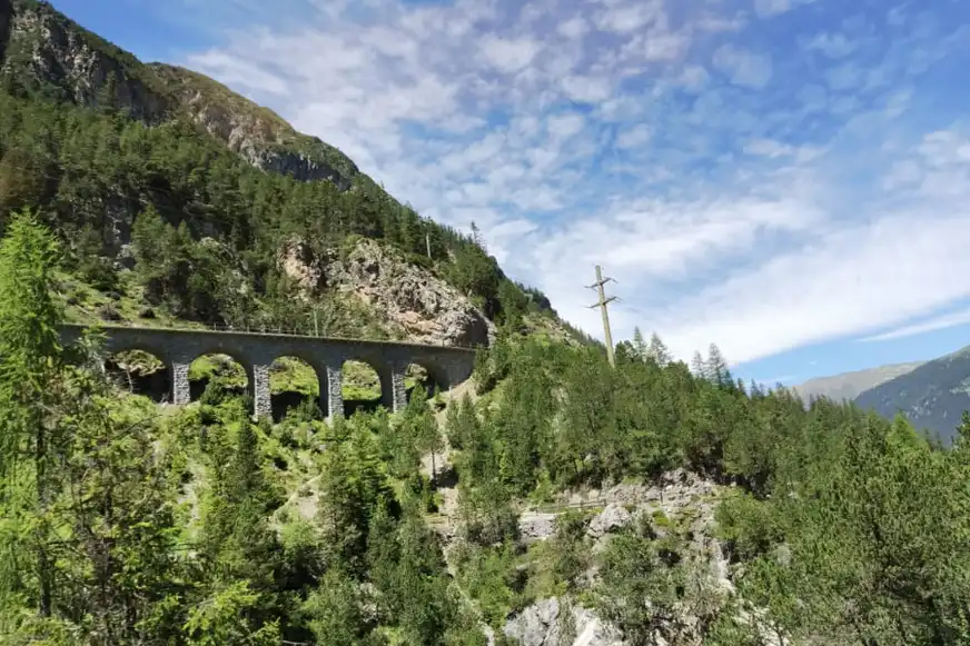 Bahnstrecke in der Schweiz