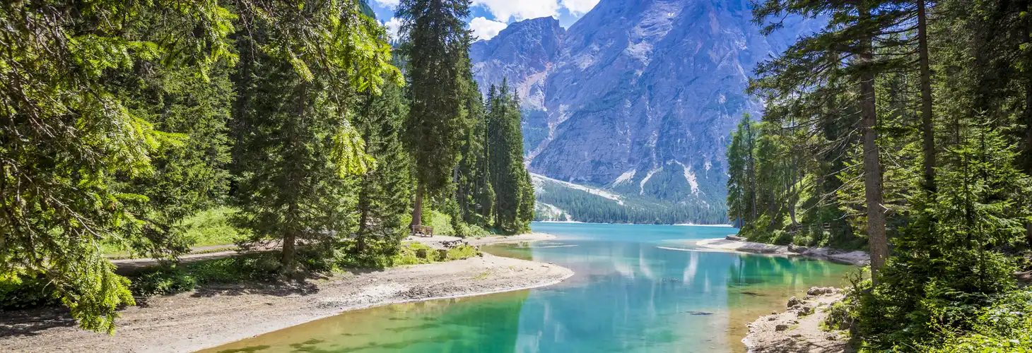 Südtirol, Pragser Wildsee mit Seekofel