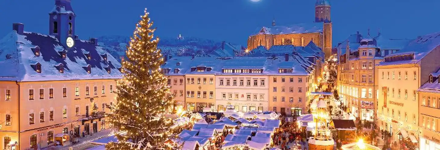 Weihnachtsmarkt in Annaberg-Buchholz im Erzgebirge, Deutschland
