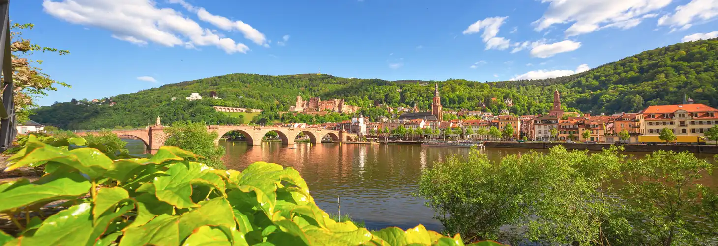 Heidelberg am Neckar, Altstadt Heidelberg mit Heidelberger Schloss