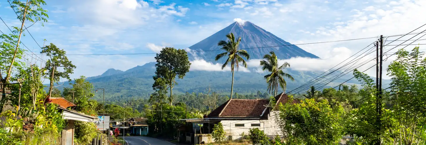Blick auf den Vulkan Mount Bromo in Java, Indonesia