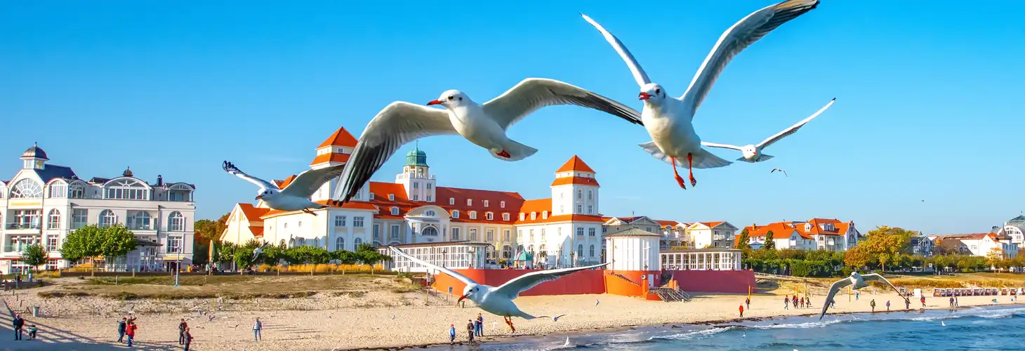Strandpromenade von Binz auf Rügen, Deutschland
