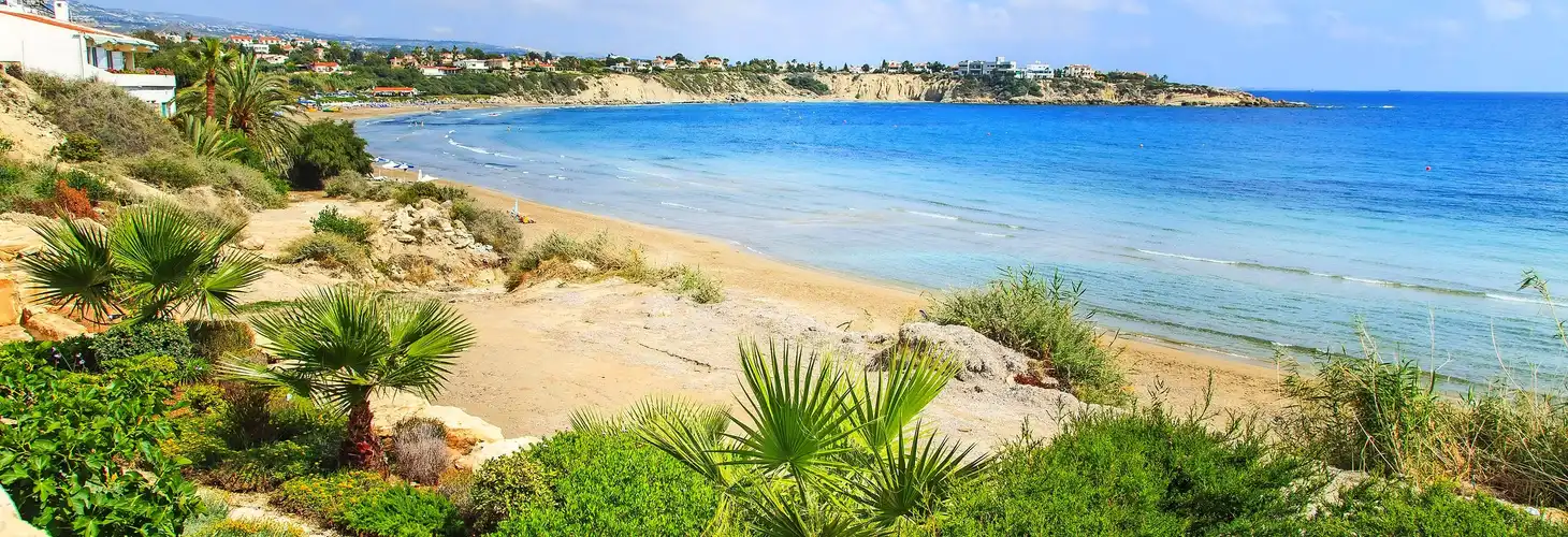 Blick auf den Coral Strand in Paphos,Zypern
