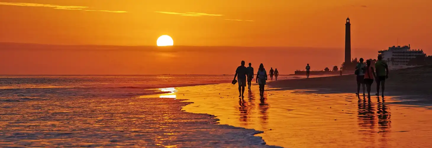 Sandstrand in Playa del Inglés auf Gran Canaria, Spanien