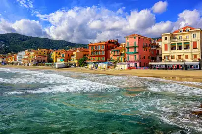 Alassio an der italienischen Riviera, Italien