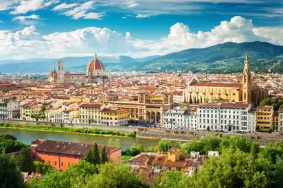 Blick über Florenz vom Piazzale Michelangelo, Italien