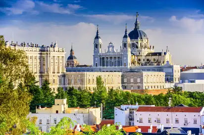 Königspalast und Kathedrale von Madrid,Spanien