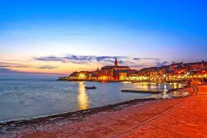 Dämmerung über Umag, Istrien