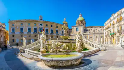 Pretoria Brunnen in Palermo auf Sizilien, Italien