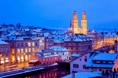 Winterliches Zürich, Schweiz