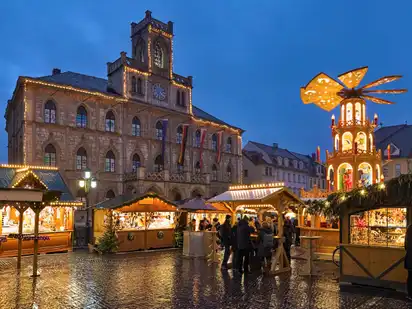 Weihnachtsmarkt in Weimar, Deutschland