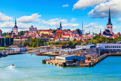 Blick auf die Stadt Tallinn, Estland