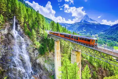 Gornergratbahn in Zermatt in der Monte-Rosa-Region in der Schweiz