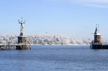 Hafen von Konstanz im Winter