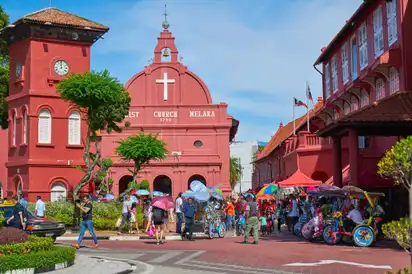 Die Kirche in der Altstadt von Malakka, Malaysia