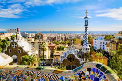 Park Güell in Barcelona, Spanien