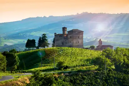 die Region Piemont in Norditalien