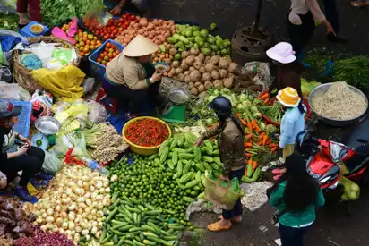 Dong-Ba-Markt in der Altstadt von Hue, Vietnam