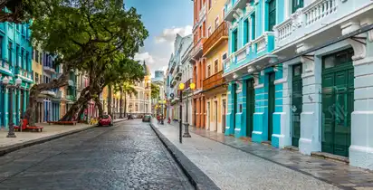 Blick auf die Kolonialarchitektur von Recife