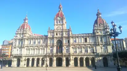 Das Rathaus von A Coruna, Spanien