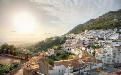Blick auf das Dorf Mijas. Costa del Sol, Andalusien, Spanien