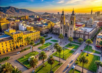 Stadt Lima in Peru von oben