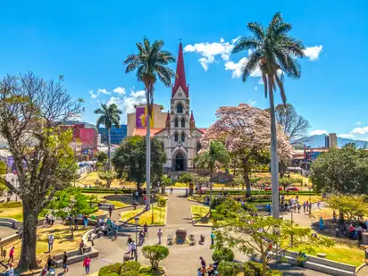 Panoramablick über die Kirche in San José