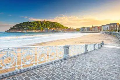 Strand San Sebastian, Baskenland, Nordspanien, Spanien