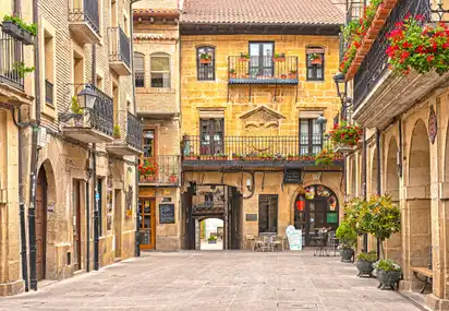 Altstadt von Laguardia, Baskenland, Nordspanien, Spanien