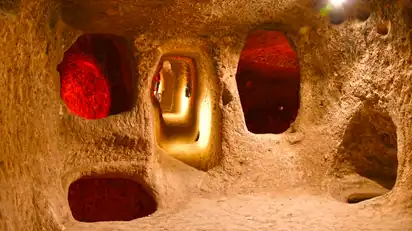 unterirdische Stadt in Kappadokien, Türkei