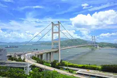 Tsing Ma Brücke in Hongkong