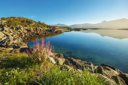 Leknes auf der Lofot-Insel Vestvågøy