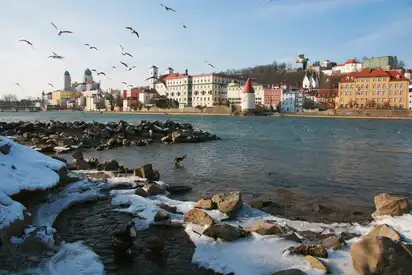Passau im Winter, Deutschland