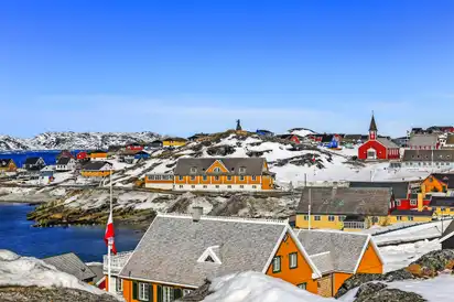 Das historische Zentrum von Nuuk, Grönland