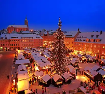 Weihnachtsmarkt in Annaberg-Buchholz im Erzgebirge, Deutschland