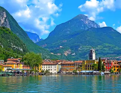 Riva del Garda in der Provinz Trentino am Gardasee, Italien