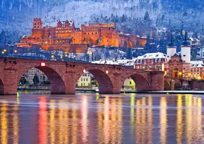 Heidelberger Schloss im Winter