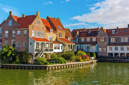 malerische Szene in Enkhuizen, Niederlande