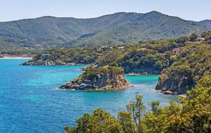 Aussichtspunkt auf der Insel Elba, Toskana, Italien