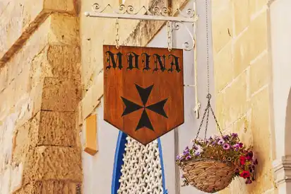 Zeichen der alten maltesischen Hauptstadt von Mdina