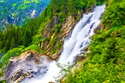 Die Krimmler Wasserfälle im Nationalpark Hohe Tauern, Salzburg