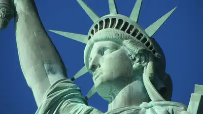 Statue of Liberty auf Ellis island, New York, USA