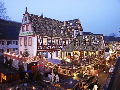Der Weihnachtsmarkt in Rüdesheim.