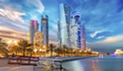 Erleben Sie die Stadt Doha bei einen Sonnenuntergang