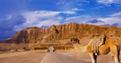 Temple of Queen Hatshepsut, View of the temple in the rock in Egypt