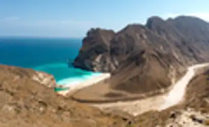 Ein versteckter Strand nahe Mughsayl (Salalah) im Oman